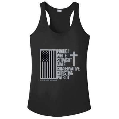 Proud Christian American Man Ladies PosiCharge Competitor Racerback Tank