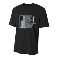 Proud Christian American Man Youth Performance Sprint T-Shirt
