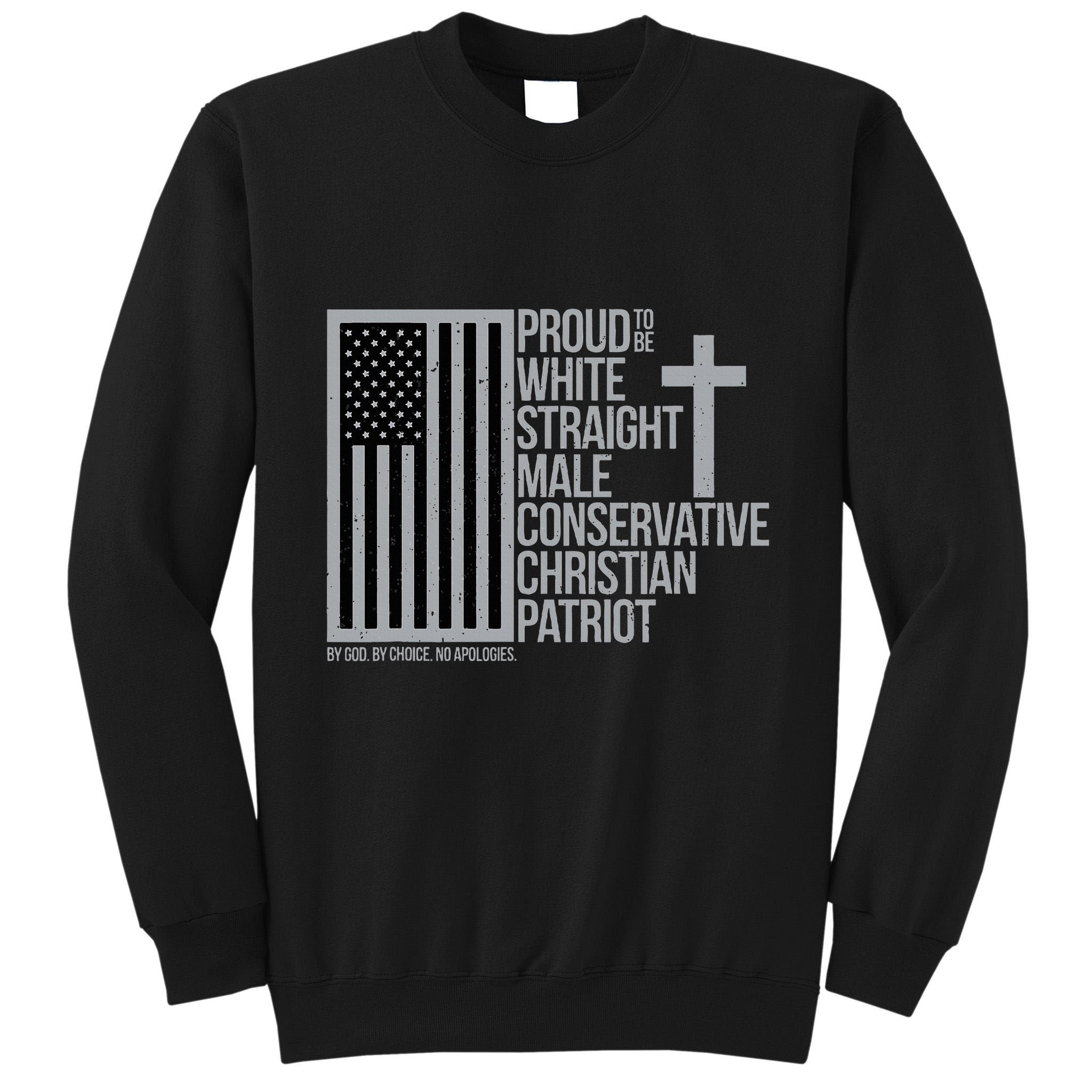 Proud Christian American Man Tall Sweatshirt