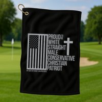Proud Christian American Man Golf Towel