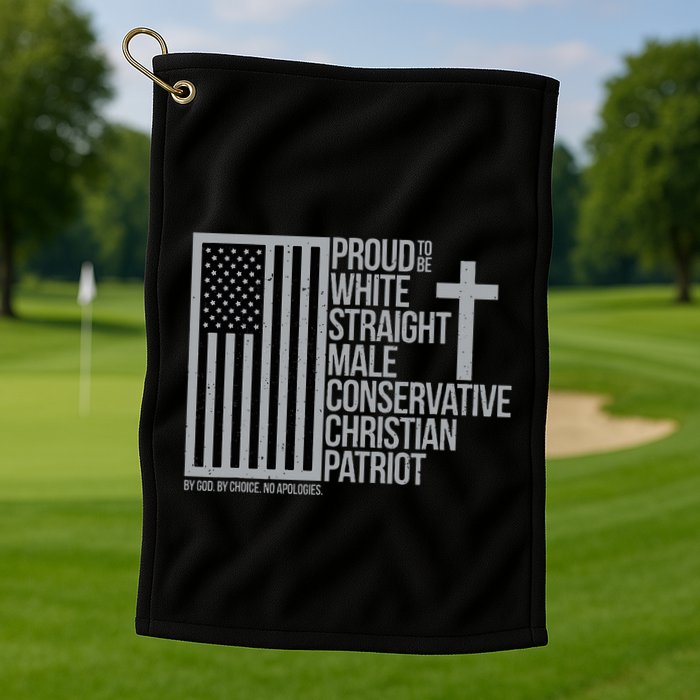 Proud Christian American Man Golf Towel