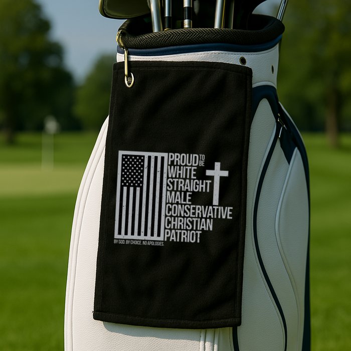 Proud Christian American Man Golf Towel