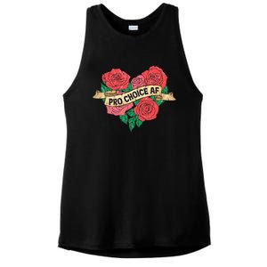 Pro Choice Af Feminist Roses Heart Feminism Great Gift Ladies PosiCharge Tri-Blend Wicking Tank