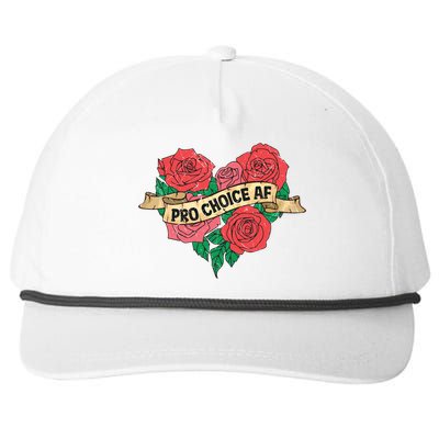 Pro Choice Af Feminist Roses Heart Feminism Great Gift Snapback Five-Panel Rope Hat