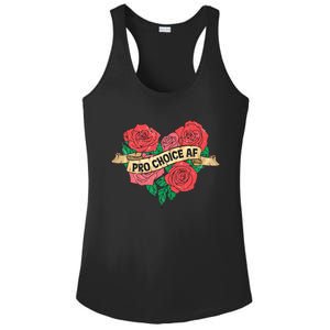 Pro Choice Af Feminist Roses Heart Feminism Great Gift Ladies PosiCharge Competitor Racerback Tank