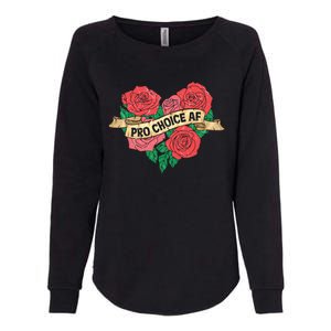 Pro Choice Af Feminist Roses Heart Feminism Great Gift Womens California Wash Sweatshirt