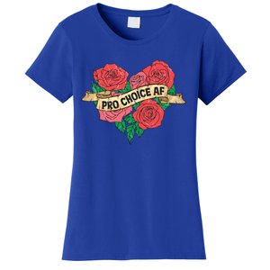 Pro Choice Af Feminist Roses Heart Feminism Great Gift Women's T-Shirt