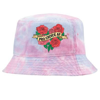 Pro Choice Af Feminist Roses Heart Feminism Great Gift Tie-Dyed Bucket Hat