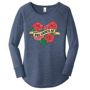 Pro Choice Af Feminist Roses Heart Feminism Great Gift Women's Perfect Tri Tunic Long Sleeve Shirt