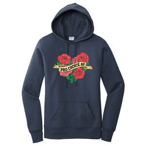 Pro Choice Af Feminist Roses Heart Feminism Great Gift Women's Pullover Hoodie