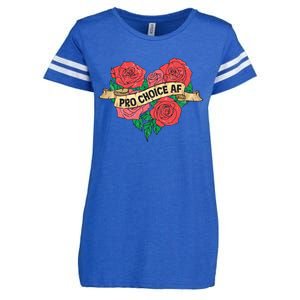 Pro Choice Af Feminist Roses Heart Feminism Great Gift Enza Ladies Jersey Football T-Shirt