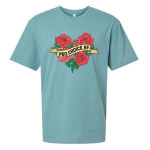 Pro Choice Af Feminist Roses Heart Feminism Great Gift Sueded Cloud Jersey T-Shirt