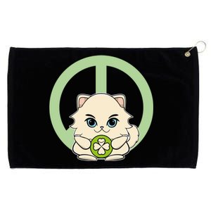 Persian Cat Anime Kitten Irish St Patricks Gift Grommeted Golf Towel