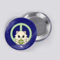 Persian Cat Anime Kitten Irish St Patricks Gift Button