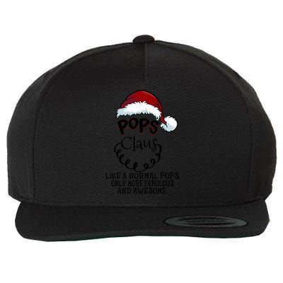 Pops Claus Awesome Happy New Santa Claus Christmas Gift Wool Snapback Cap