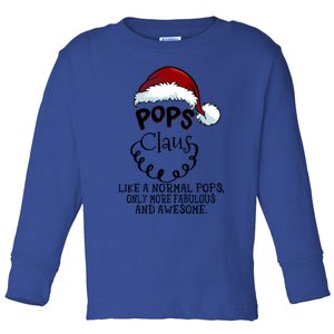 Pops Claus Awesome Happy New Santa Claus Christmas Gift Toddler Long Sleeve Shirt