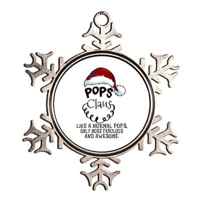 Pops Claus Awesome Happy New Santa Claus Christmas Gift Metallic Star Ornament