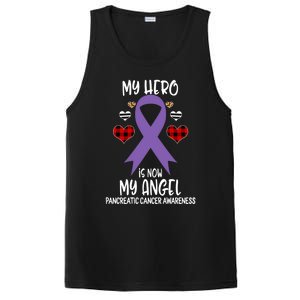 Pancreatic Cancer Awareness Remembrance Hero Is Now My Angel Meaningful Gift PosiCharge Competitor Tank