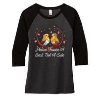 Please Choose A Seat Not A Side Wedding Party Pun Women's Tri-Blend 3/4-Sleeve Raglan Shirt