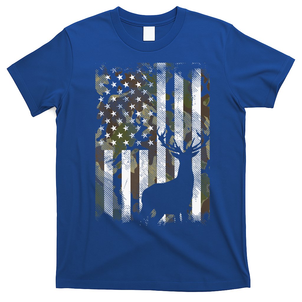 Patriotic Camo American Flag Deer Hunter Hunting Cute Gift T-Shirt
