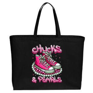 P.I.N.K Chucks And Pearls Women 2024 Cotton Canvas Jumbo Tote