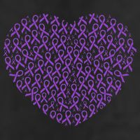 Pancreatic Cancer Awareness Purple Ribbon Heart Gift Support Hat
