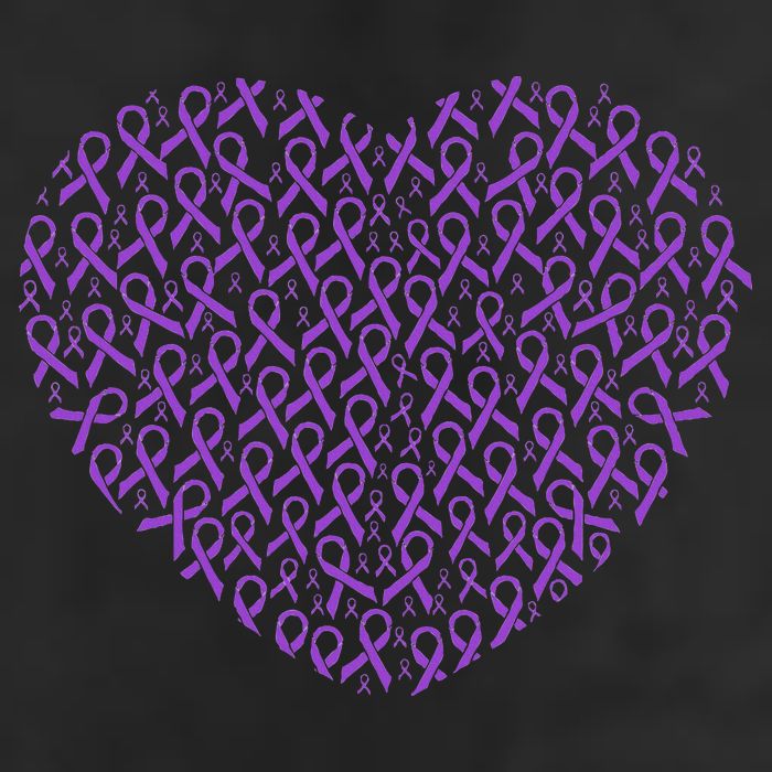 Pancreatic Cancer Awareness Purple Ribbon Heart Gift Support Hat