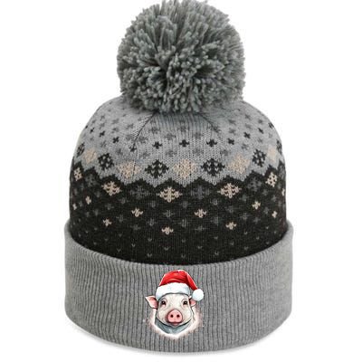 Pig Christmas Animal Lovers Gift Xmas Funny Gift The Baniff Cuffed Pom Beanie