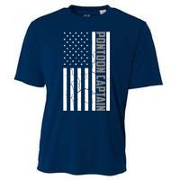 Pontoon Captain American Flag Pontooning Pontoon Boating Cooling Performance Crew T-Shirt