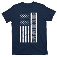 Pontoon Captain American Flag Pontooning Pontoon Boating T-Shirt