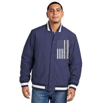 Pontoon Captain American Flag Pontooning Pontoon Boating Insulated Varsity Jacket