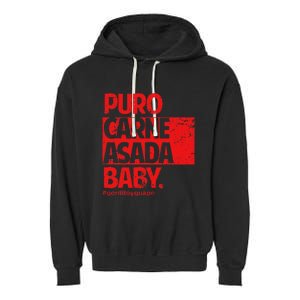 Puro Carne Asada Gorditoyguapo Garment-Dyed Fleece Hoodie