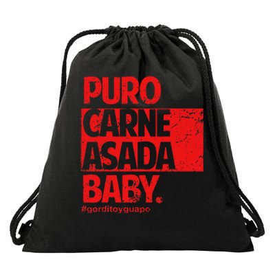 Puro Carne Asada Gorditoyguapo Drawstring Bag