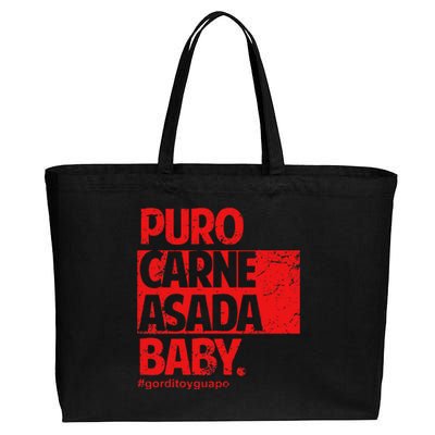 Puro Carne Asada Gorditoyguapo Cotton Canvas Jumbo Tote