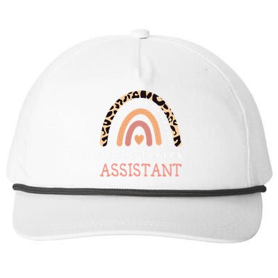 Patient Care Assistant Leopard Rainbow Nurse PCA Snapback Five-Panel Rope Hat