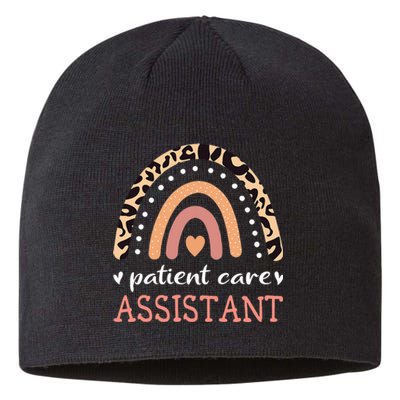 Patient Care Assistant Leopard Rainbow Nurse PCA Sustainable Beanie