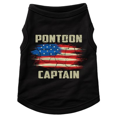 Pontoon Captain American Flag Pontooning Pontoon Boating Doggie Tank