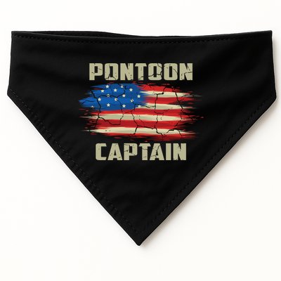 Pontoon Captain American Flag Pontooning Pontoon Boating USA-Made Doggie Bandana