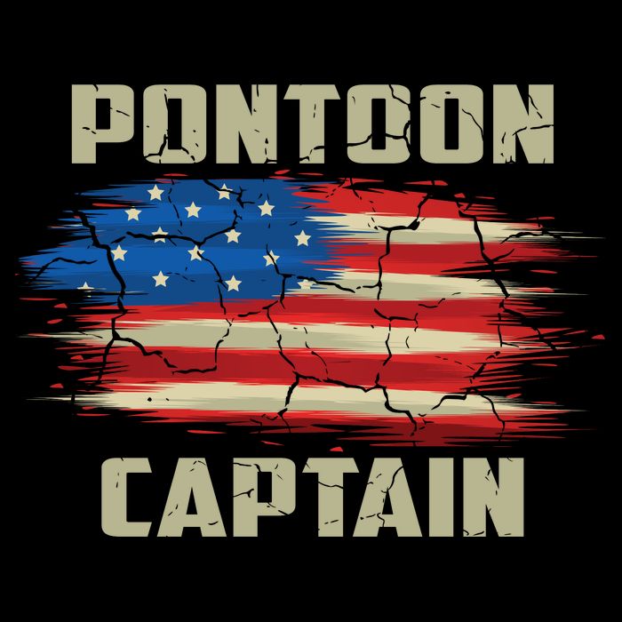 Pontoon Captain American Flag Pontooning Pontoon Boating Hoodie