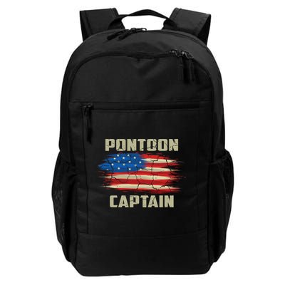 Pontoon Captain American Flag Pontooning Pontoon Boating Backpack