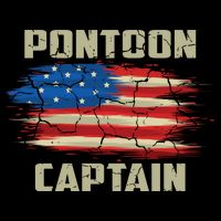Pontoon Captain American Flag Pontooning Pontoon Boating Sustainable Knit Beanie