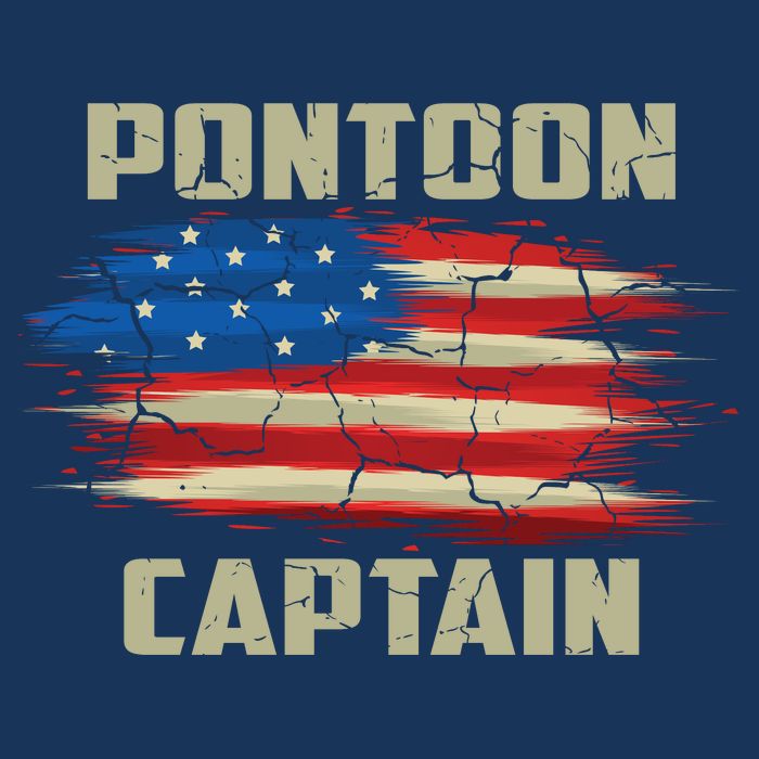 Pontoon Captain American Flag Pontooning Pontoon Boating Infant Baby Jersey Bodysuit