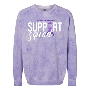 Pancreatic Cancer Awareness Support Squad Colorblast Crewneck Sweatshirt