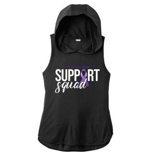 Pancreatic Cancer Awareness Support Squad Ladies PosiCharge Tri-Blend Wicking Draft Hoodie Tank