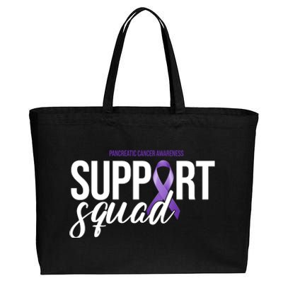 Pancreatic Cancer Awareness Support Squad Cotton Canvas Jumbo Tote