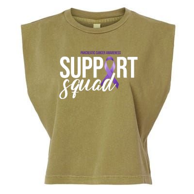 Pancreatic Cancer Awareness Support Squad Garment-Dyed Women's Muscle Tee