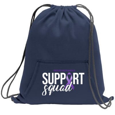 Pancreatic Cancer Awareness Support Squad Sweatshirt Cinch Pack Bag