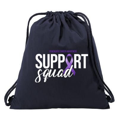 Pancreatic Cancer Awareness Support Squad Drawstring Bag