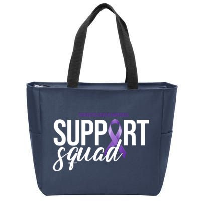 Pancreatic Cancer Awareness Support Squad Zip Tote Bag