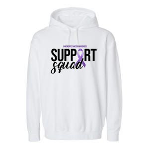 Pancreatic Cancer Awareness Support Squad Garment-Dyed Fleece Hoodie